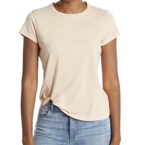 AllSaints Soft Cream Short Sleeve Tee | Size S | Elevated Basic